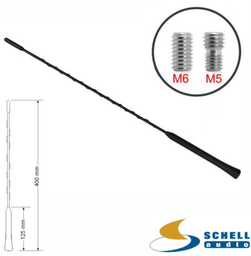 Antennenstab für Fiat 500 Bravo II Croma II Idea Panda Punto Scudo Stilo 40cm Antenne Autoantenne Dachantenne